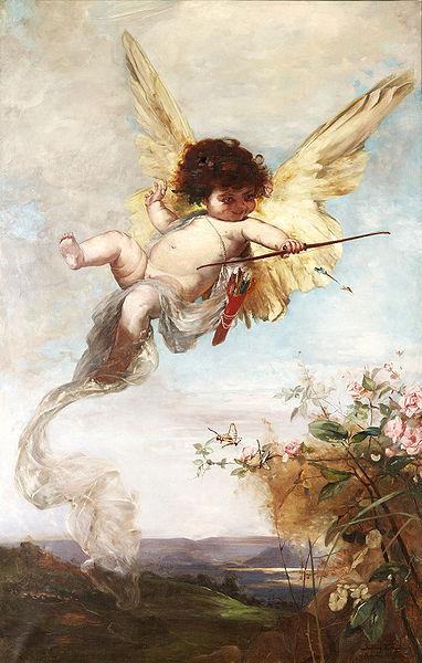 Julius Kronberg Cupid with a Bow